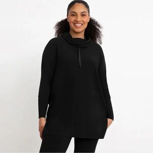 SYMPLI Crisscross Tunic Long Sleeve Black
